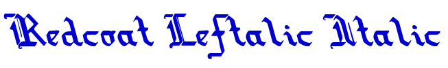Redcoat Leftalic Italic fonte